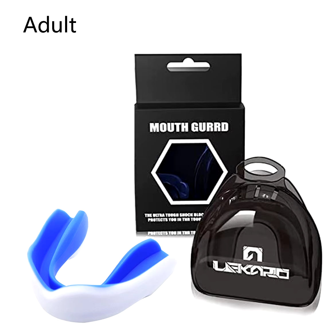 Adult Sports Eva Mouthguard Boxing Tooth Protection Set 